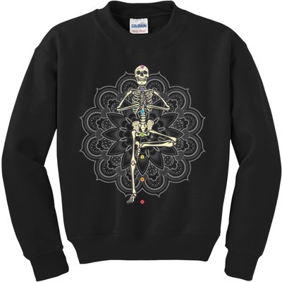 Skeleton Yoga Kids Sweatshirt