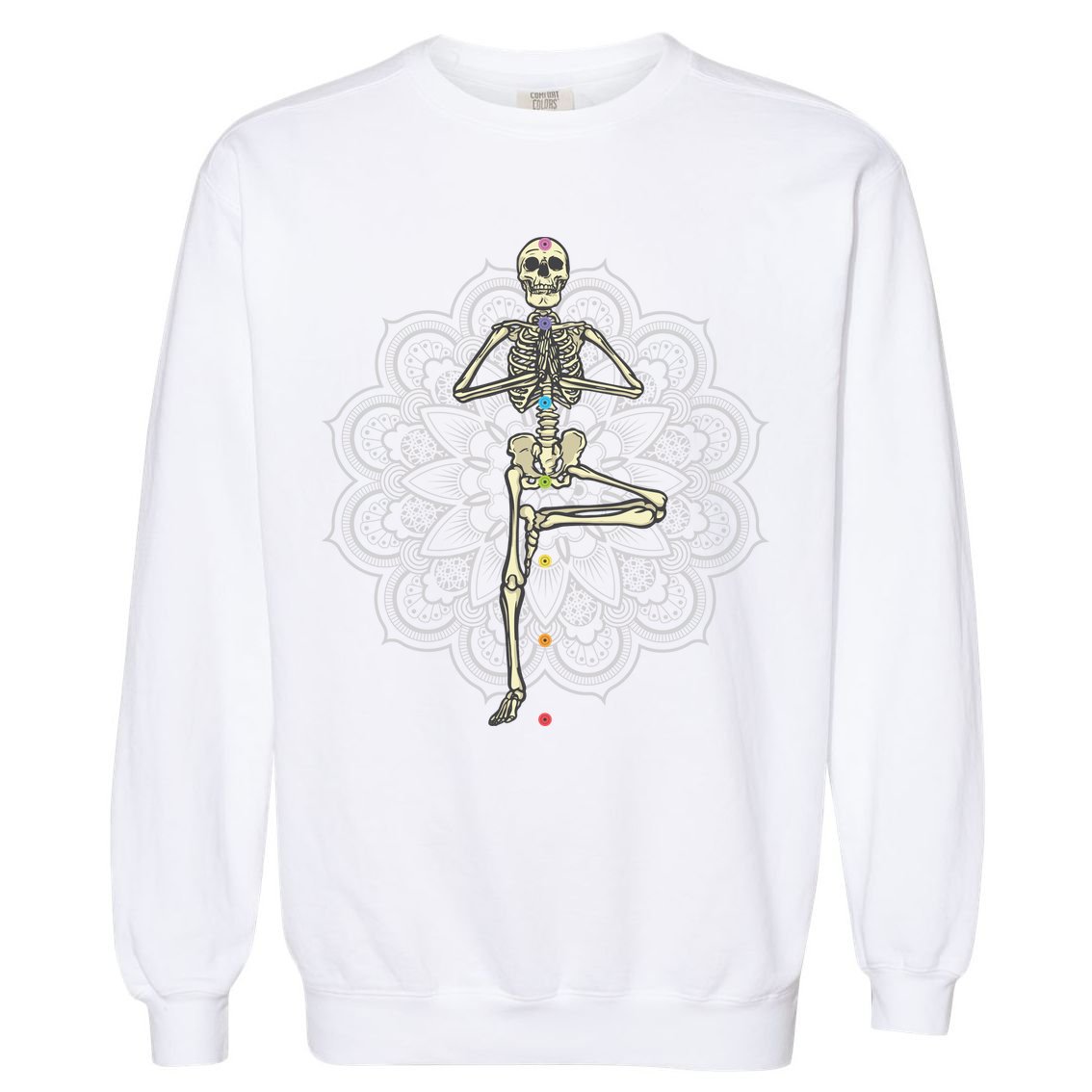Skeleton Yoga Garment-Dyed Sweatshirt