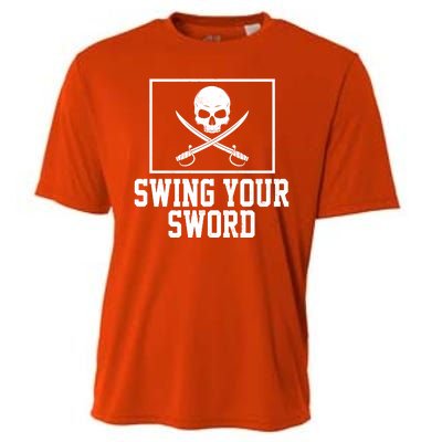 Swing Your Sword Pirate Skull And Swords Cooling Performance Crew T-Shirt