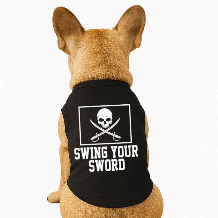 Swing Your Sword Pirate Skull And Swords Doggie Tank
