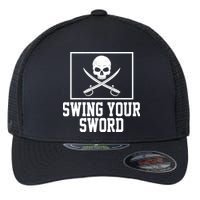 Swing Your Sword Pirate Skull And Swords Flexfit Unipanel Trucker Cap