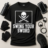 Swing Your Sword Pirate Skull And Swords Performance Shirt