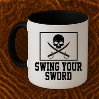 Swing Your Sword Pirate Skull And Swords Mug