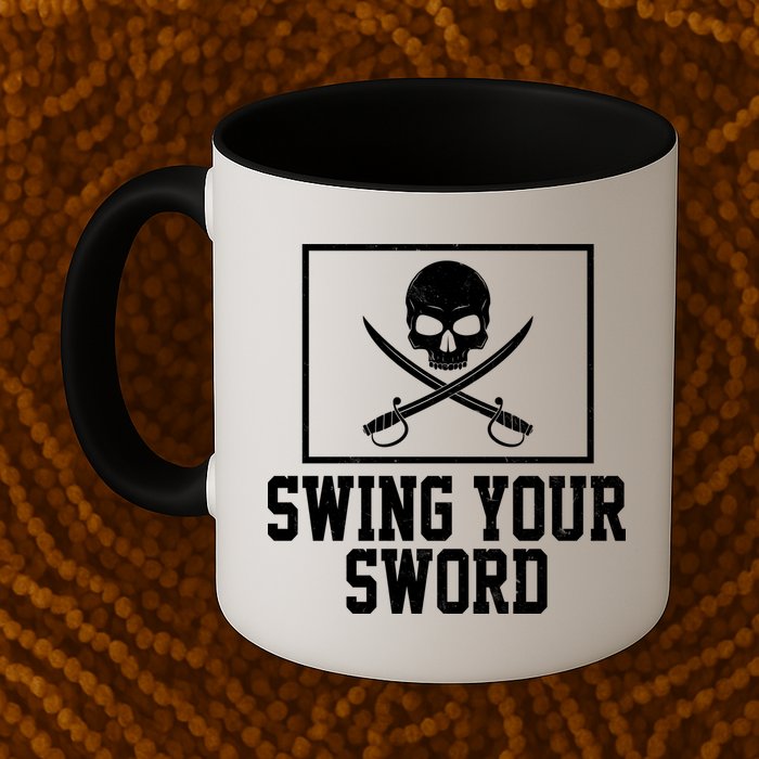 Swing Your Sword Pirate Skull And Swords Mug