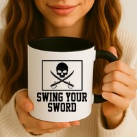 Swing Your Sword Pirate Skull And Swords Mug