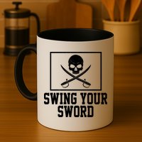 Swing Your Sword Pirate Skull And Swords Mug