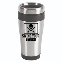 Swing Your Sword Pirate Skull And Swords 16oz Travel Tumbler