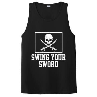 Swing Your Sword Pirate Skull And Swords PosiCharge Competitor Tank