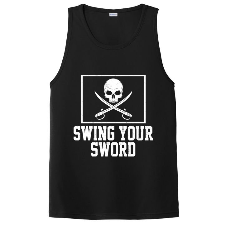 Swing Your Sword Pirate Skull And Swords PosiCharge Competitor Tank