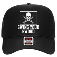 Swing Your Sword Pirate Skull And Swords Trucker Hat