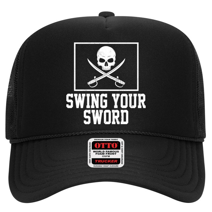 Swing Your Sword Pirate Skull And Swords Trucker Hat