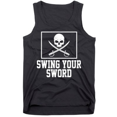 Swing Your Sword Pirate Skull And Swords Tank Top
