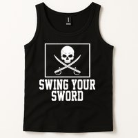 Swing Your Sword Pirate Skull And Swords Tank Top