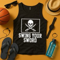 Swing Your Sword Pirate Skull And Swords Tank Top