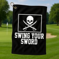 Swing Your Sword Pirate Skull And Swords Golf Towel