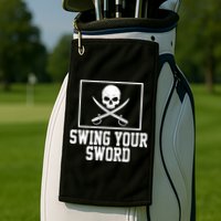 Swing Your Sword Pirate Skull And Swords Golf Towel