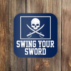 Swing Your Sword Pirate Skull And Swords Coaster