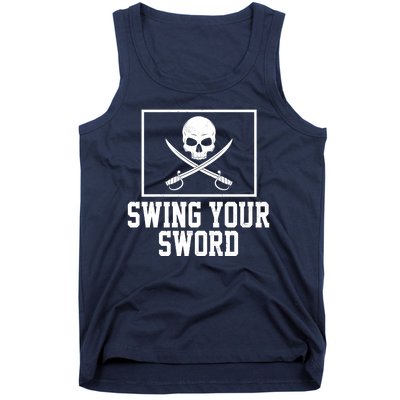 Swing Your Sword Pirate Skull And Swords Tank Top