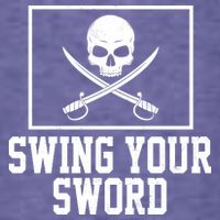 Swing Your Sword Pirate Skull And Swords T-Shirt