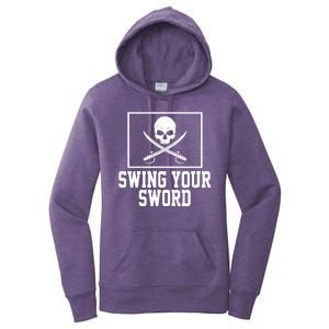 Swing Your Sword Pirate Skull And Swords Women's Pullover Hoodie