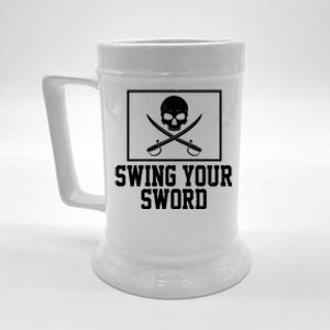 Swing Your Sword Pirate Skull And Swords Beer Stein