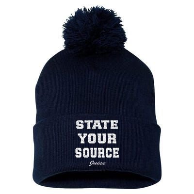 State Your Source Juice Vintage Pom Pom 12in Knit Beanie