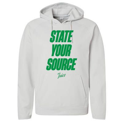 State Your Source Performance Fleece Hoodie