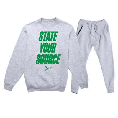 State Your Source Premium Crewneck Sweatsuit Set