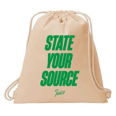 State Your Source Drawstring Bag