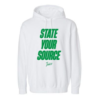 State Your Source Garment-Dyed Fleece Hoodie