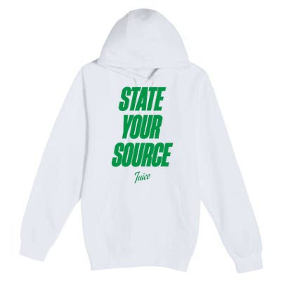 State Your Source Premium Pullover Hoodie