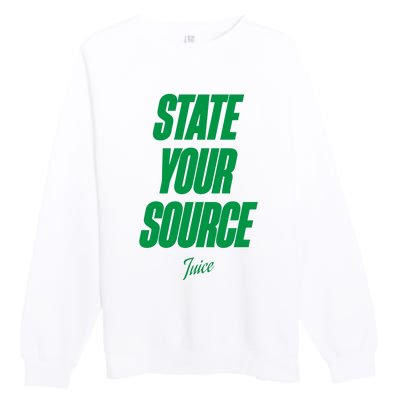 State Your Source Premium Crewneck Sweatshirt