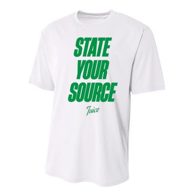 State Your Source Performance Sprint T-Shirt