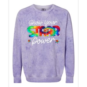 Show your Staar Power Test Staar Day Mode on Teacher Testing Colorblast Crewneck Sweatshirt