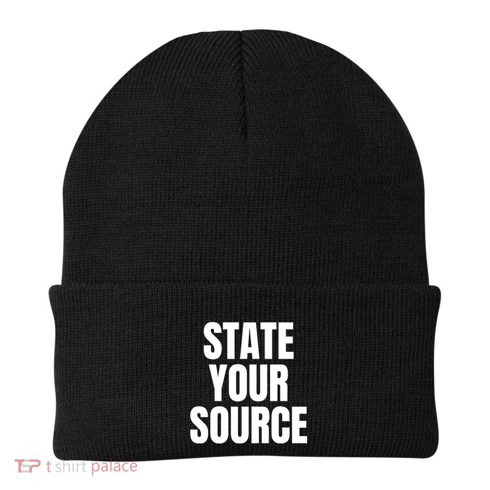 State Your Source Knit Cap Winter Beanie