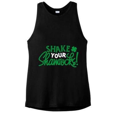 Shake Your Shamrocks Funny St Patricks Day Ladies PosiCharge Tri-Blend Wicking Tank