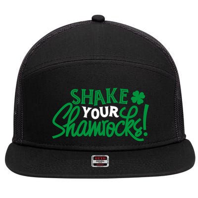 Shake Your Shamrocks Funny St Patricks Day 7 Panel Mesh Trucker Snapback Hat