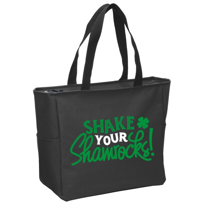 Shake Your Shamrocks Funny St Patricks Day Zip Tote Bag