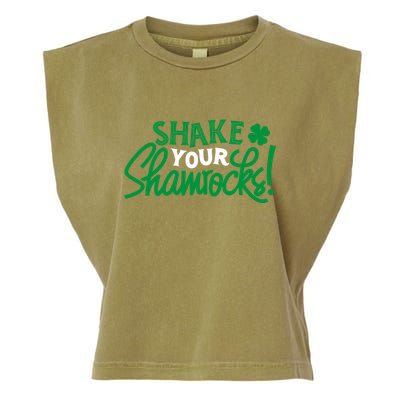 Shake Your Shamrocks Funny St Patricks Day Garment-Dyed Women's Muscle Tee