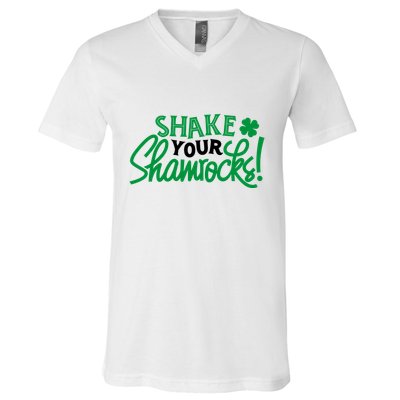 Shake Your Shamrocks Funny St Patricks Day V-Neck T-Shirt