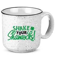Shake Your Shamrocks Funny St Patricks Day 15oz Campfire Ceramic Mug