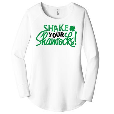 Shake Your Shamrocks Funny St Patricks Day Women's Perfect Tri Tunic Long Sleeve Shirt