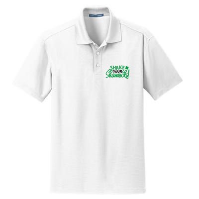 Shake Your Shamrocks Funny St Patricks Day Dry Zone Grid Polo