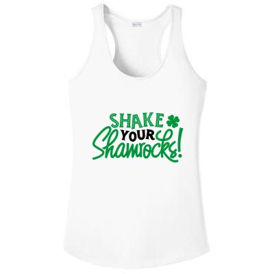 Shake Your Shamrocks Funny St Patricks Day Ladies PosiCharge Competitor Racerback Tank
