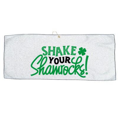 Shake Your Shamrocks Funny St Patricks Day Large Microfiber Waffle Golf Towel