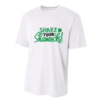 Shake Your Shamrocks Funny St Patricks Day Youth Performance Sprint T-Shirt