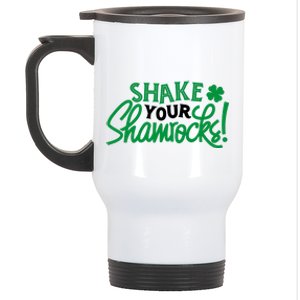 Shake Your Shamrocks Funny St Patricks Day Stainless Steel Travel Mug