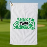 Shake Your Shamrocks Funny St Patricks Day Golf Towel
