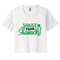 Shake Your Shamrocks Funny St Patricks Day Women's Crop Top Tee