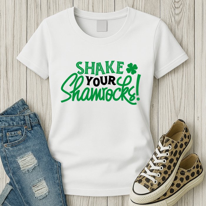 Shake Your Shamrocks Funny St Patricks Day Womens T-Shirt